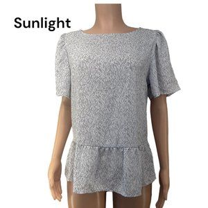 Apt 9 Women White -Black Basic Pullover Top Blouse SZ M- Formal Business Casual